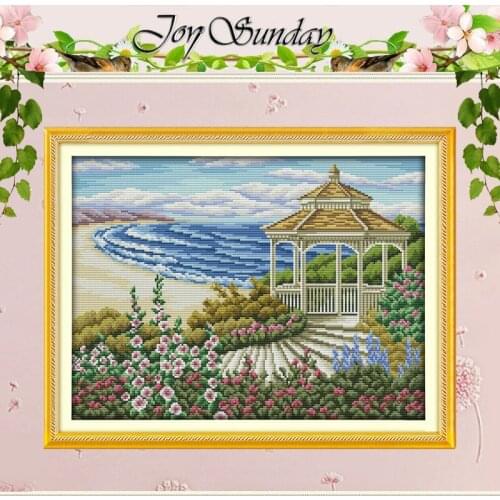 The Seaside Observation Deck Counted Cross Stitch 11CT 14CT Cross Stitch Set Wholesale Cross-stitch Kit Embroidery Needlework