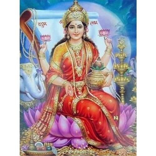 Buddha India Ganesha DIY Embroidery Cross Stitch 11CT Kits Craft Needlework Set Printed Canvas Cotton Thread Home Wholesale