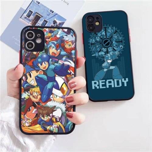 Megaman Mega Man X Rockman ZX Advent Phone Case Black Transparent Matte For IPhone 7 8 11 12 S Mini Pro X XS XR MAX Plus Shell