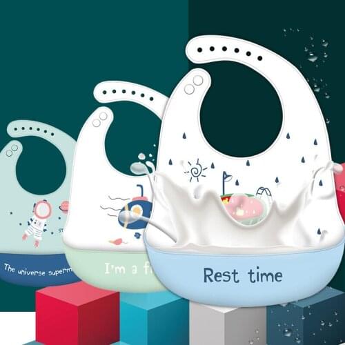 Baby Silicone Bib Feeding Stuff Bibs Boy Girl Burp Cloth Waterproof Toddler Bavette For Newborn Children Infant Kids Accessories