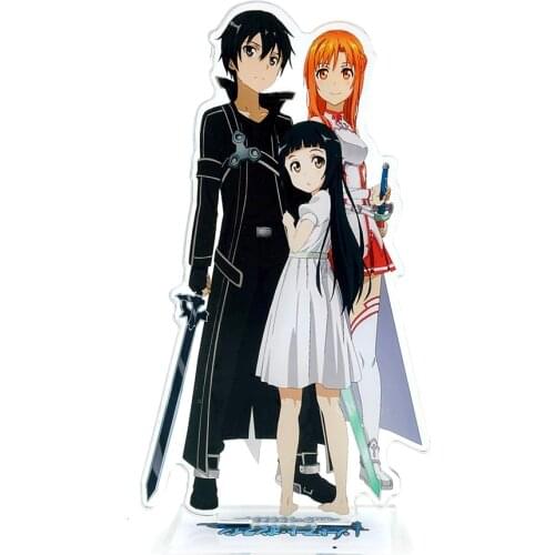Love Thank You Sword Art Online SAO Kirito Asuna family yui acrylic stand figure model double-side plate holder topper anime