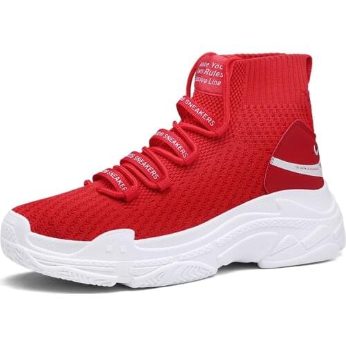 Breathable mesh cloth mens and womens high-top lightweight sneakers breathable River quick-drying beach walking shoes outdoor