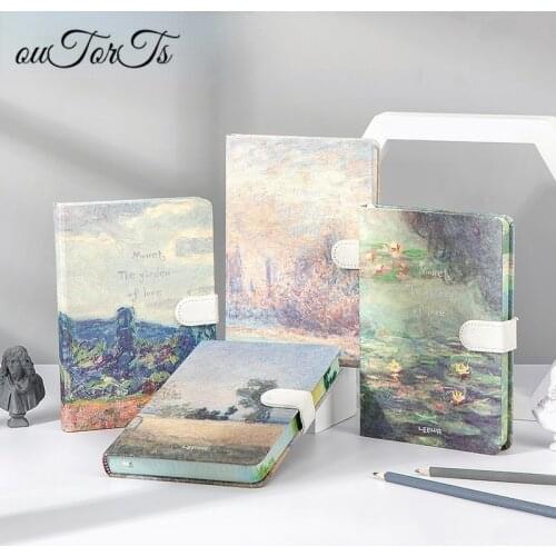 Art Museum on Paper, Handbook Note Paper, Van Gogh Monet Oil Painting, Kanagawa DIY Decoration Message, Non-sticky Mater