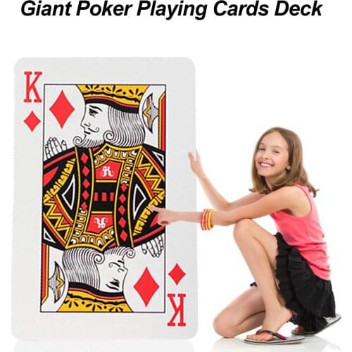 37*26cm Super Big Giant Jumbo Playing Cards Full Deck Huge Standard Print Novelty Poker Index Playing Cards Fun Games Gift