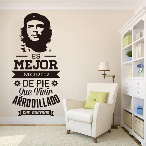 Spanish Wall Stickers Quote Es Mejor Morir De Pie Que Vivir Arrodillado Vinyl Decals Mural Wall Art for Living Room Decor DW1057
