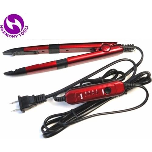 3pcs Red color Hair Extension Iron Keratin Bonding Tools FOR Salon&Home Use Adjustable Temperature Fusion Heat Connector
