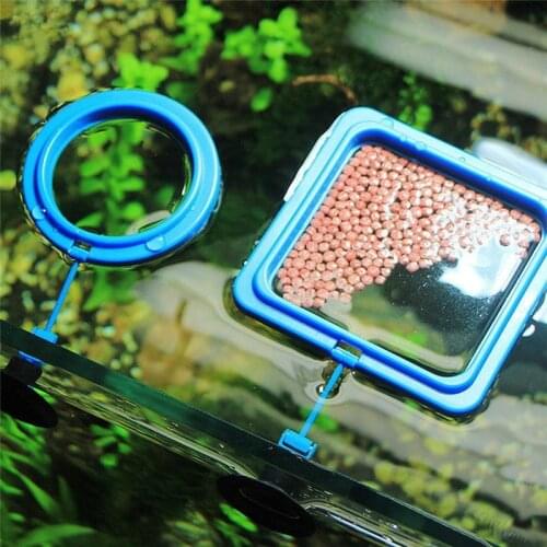 Aquarium Suction Cup Feeder Fish Tank Ring Feeder Fish Tank Station Floating Food Tray Feeder Fish Tank Accessory