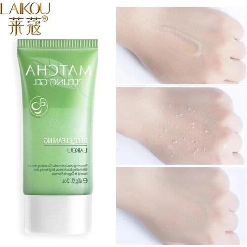 LAIKOU Matcha Exfoliating Peeling Gel Facial Scrub Moisturizing Whitening Nourishing Repair Scrubs Face Cream Skin Care