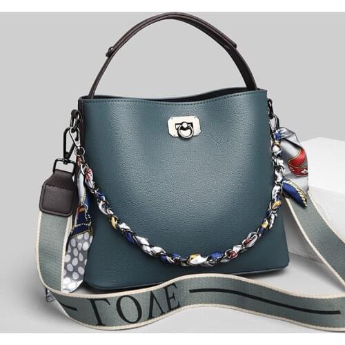 Luxury PU Leather Women Handbag Brand Design Women Bag High Quality Shoulder Bag Large Capacity Ladies Chains Crossbody Bag Tote