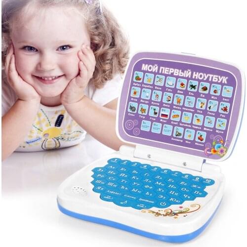 Russian Language Mini Tablet Computer Learning Toy with Alphabet and Words,Multifunction Educational Learning Machine for Kids