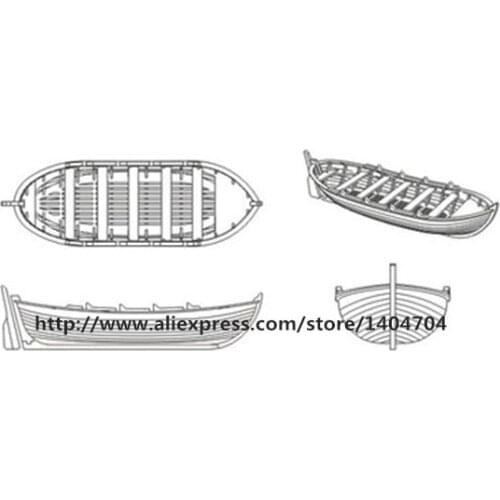 NIDALE model Free shipping Laser-cut cherry wooden boat model Precise assembly 86mm MAY FLOWER lifeboat