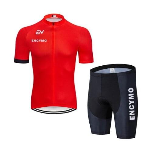 2021new red Bicycle Team Short Sleeve Maillot Ciclismo Mens Cycling Jersey Summer breathable Cycling Clothing Sets