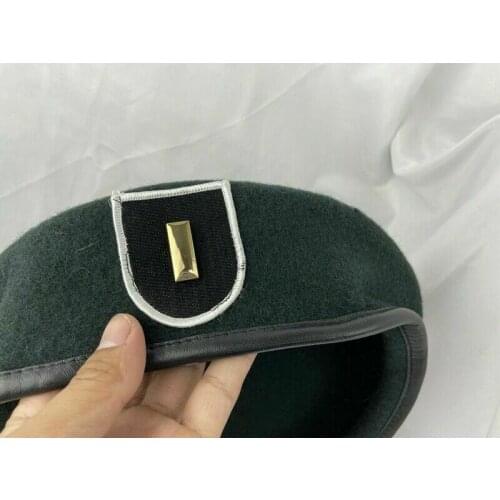 New US Army 5th Special Forces Group Green Beret Second Lieutenant Officer Rank Hat Military Cap