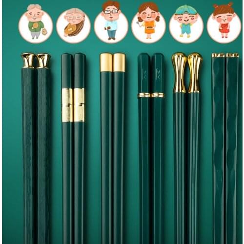8 Pairs Chinese Japanese Alloy Chopsticks Sushi Food Sticks Chop Sticks Chinese Gift Reusable Stainless Steel Chopsticks