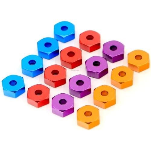 4PCS 12mm Wheel Hex Drive Hub Adapter Combiner Coupler With Pins Screws For HSP HPI Redcat Tamiya Traxxas RC4WD D90 1/10 RC Car