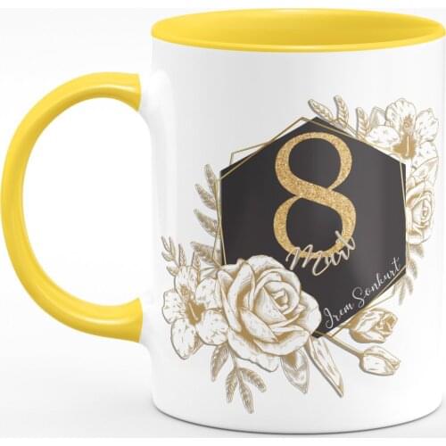 Personalized World Women Day Themed Yellow Mug Cup-51