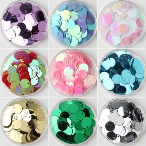 Sequin Flat Round Loose Sequins Paillettes Sewing Craft DIY Accessories for Garment Lentejuelas Para Coser 10/15/20/25/30mm 10g