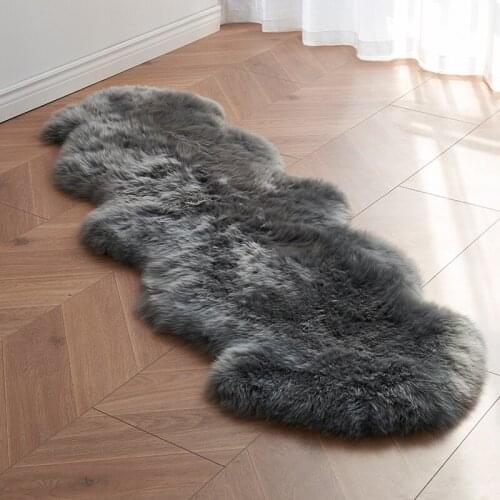 Selected Genuine Sheepskin Fur Rug , Real Sheep Skin Fur Floor Mat, Decorative Fur Bedside Carpet