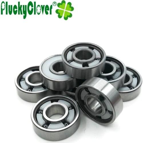 8pc Competitional Quad Roller Skate Bearing 627 Si3n4 5 Balls Ceramic Artistic Skating Derby Roller 627-rs Black Ceramic Bearing