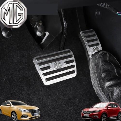 Metal Print Logo Car Foot Rest Gas Brake Pedal Pad Cover Accessories Kit For MG5 MG6 MG RX5 MG HS