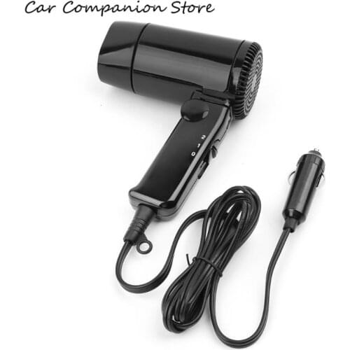 Portable 12V Car-styling Hair Dryer Hot and Cold Folding Blower Window Defroster Heating and Fans