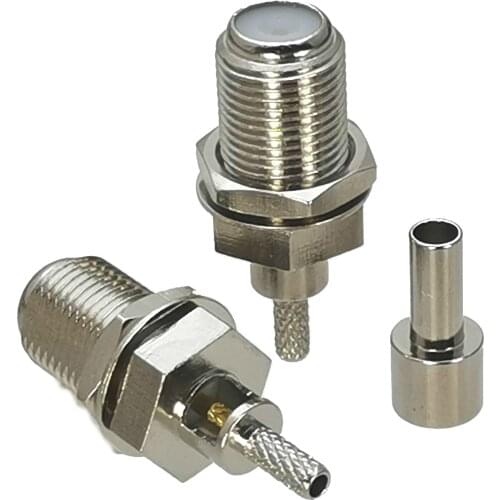 Connector F TV female Jack Nut bulkhead crimp for RG316 LMR100 RG174 Cable
