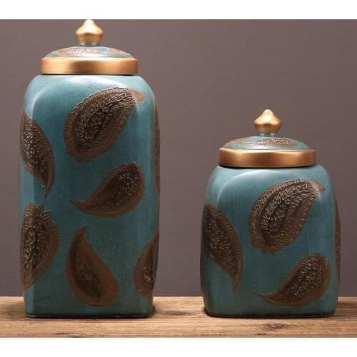 Luxury Creative Storage Jars Nordic Ceramic Candy Cereal Kitchen Spice Storage Jars Tea Bouteille En Verre Home Items DF50SBJ