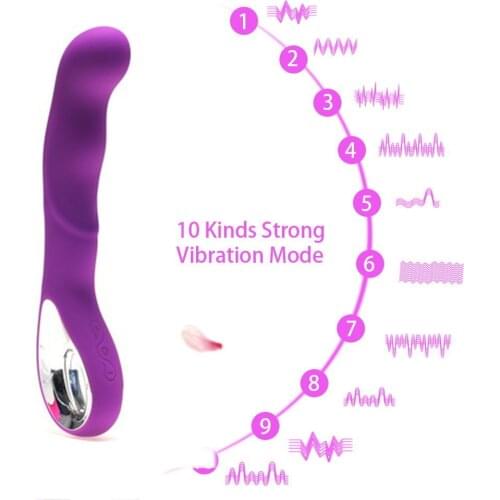 Sex Toy For Women10 Speeds Silicone USB Rechargeable Waterproof AV Wand massager G Spot Vibrators Powerful Erotic Clit Vibrator
