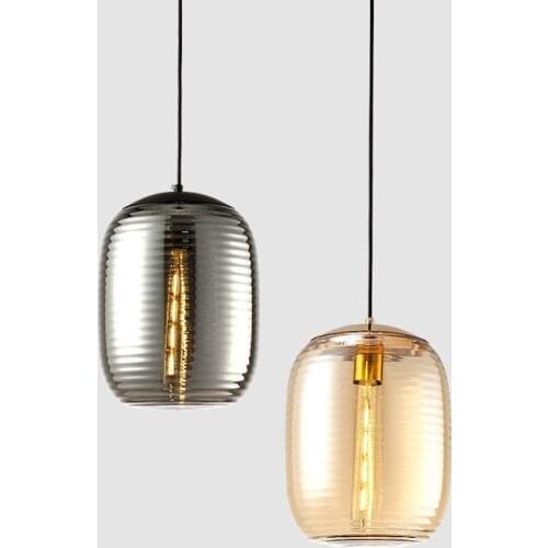 Nordic postmodern living room chandelier dining room bedroom bedside chandelier study bar screw Glass Chandelier