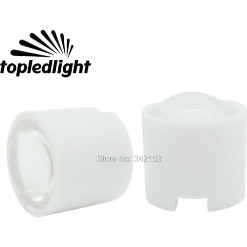 Topledlight 20pcs Black White 10 Degree LED LENS Reflector Collimator 14.5mm For 1W 3W 5W High Power Star LED Light