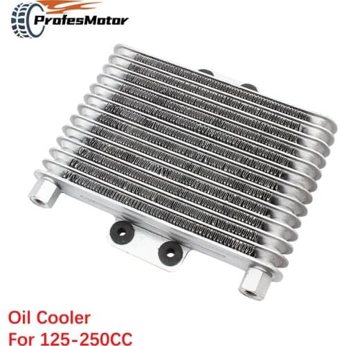 Motorcycle Universal Engine Oil Cooler 13 Row Cooling Radiator Replacement for 125-250CC Motorcycles Dirt Bikes Pit Bike