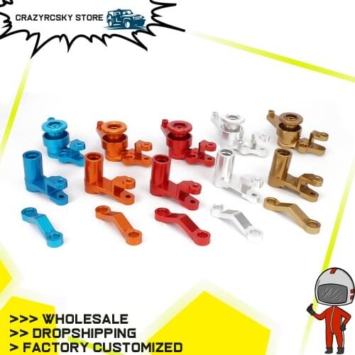 1Set Aluminum Steering servo saver complete bell crank set 6845 for rc 1/10 traxxas slash 5807 alloy Toy Spare Hop-up rc parts