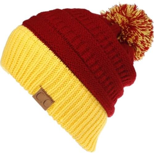 1 pcs/lot ,Women match color wool knitting hats to keep warm outdoors in autumn and winter
