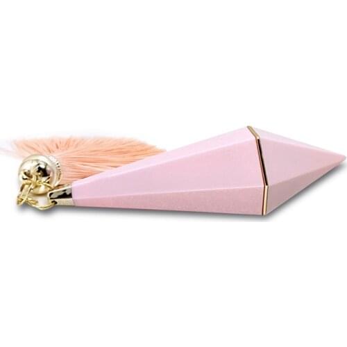 100pcs Lip Balm Tubes Diamond Shape Plastic Empty Lipstick Tube Container with Cap Tassels 12.1mm Refillable DIY Cosmetics