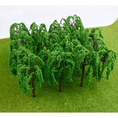 20pcs HO 1:100 Scale Iron Wire Model Trees Willow Rail Garden Park River Road Scenery Train Layout