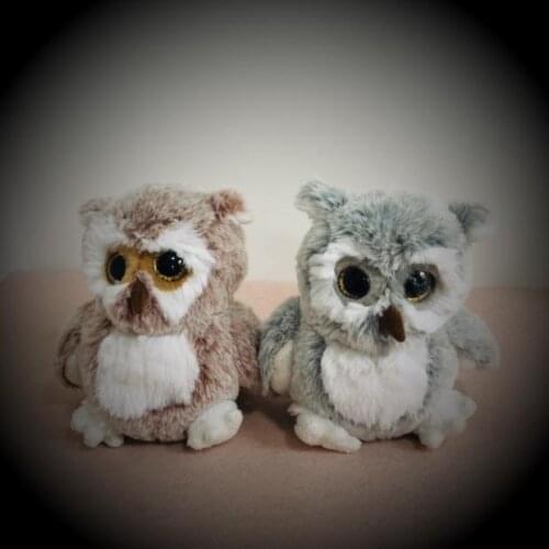 2019 Cute Soft Simulation Golden eyes Owl Plush Toy Doll Children Kids Boys Girls Birthday Gift 20cm PP Cotton