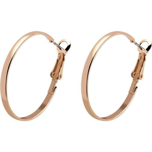 3Pairs Exaggerate Big Smooth Circle Hoop Earrings Women Stylish Smooth C-Shaped Geometric Circle Hoop Earrings Jewelry Gift