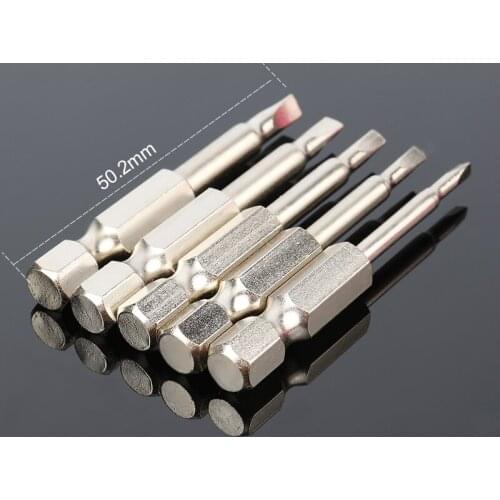 5PCS/Set 50mm Magnetic Triangle Screwdriver Bits Tools S2 Steel 1/4" Hex Shank Screwdrier Set 1.8/2.0/2.3/2.7/3.0mm