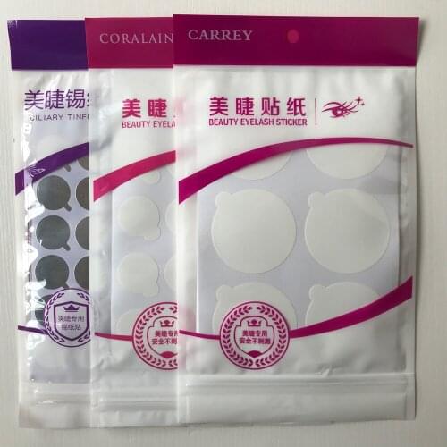 60pcs New Disposable Glue Holder Paper Glue Sticker Glue Pallet Paper Pads for False Eyelashes Extension Eyebrow Tatto Pigment