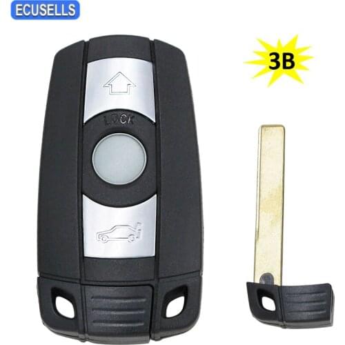 3 Button Remote Key Shell Case Fob Smart Car Key Housing Cover for BMW 1 3 5 6 X Series E90 E91 E92 E60 with Uncut Blade