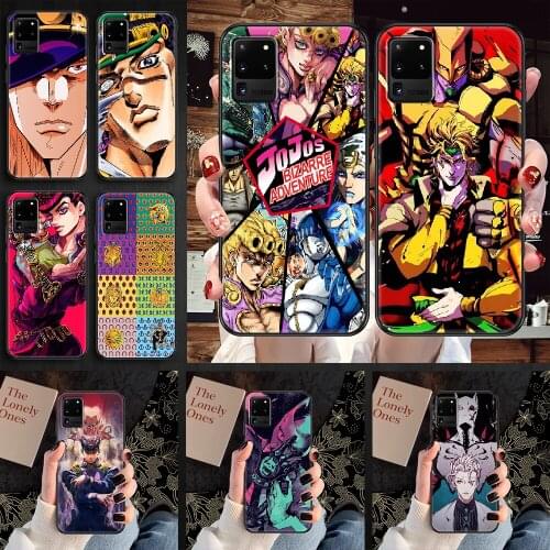 JOJOS BIZARRE ADVENTURE Phone case For Samsung Galaxy Note 4 8 9 10 20 S8 S9 S10 S10E S20 Plus UITRA Ultra black luxury
