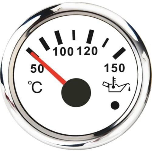 52mm Motorcycle Boat Car Oil Temp Gauge 50~150 Celsius Degree With Red Backlight Temperature Meter for 9~32V