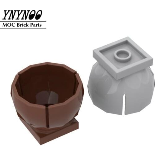 10Pcs/lot MOC Parts 44358 Cylinder Hemisphere 2x2 Ball Turret Socket Base Building Blocks Bricks DIY Particels Chicldren Toys