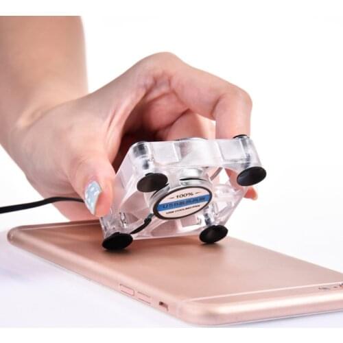 Hot Mini Mobile Phone Cooling Fan Silicone Suction Cup Bottom USB Charging Cooling Artifact