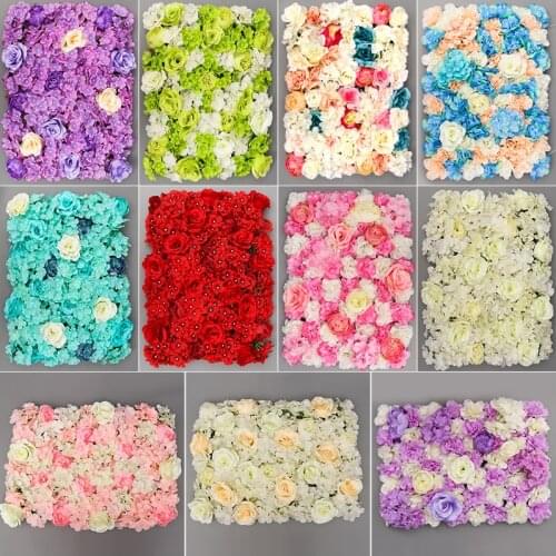 12Pcs /lot 40X60Cm Artificial Flower Silk Rose Champagne Decorative Flower Wall Romantic Wedding Background Decoration supplies