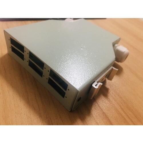6 Port FTTH ODF Box SC DIN Rail Mount Optic Splice Fiber Terminal Box