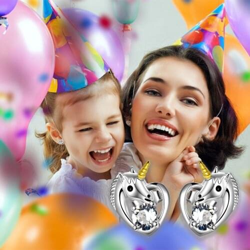 Creative Diamond Unicorn Earrings Ladies Wild Ear Gewelry Childrens Day Gift Anniversary Holiday