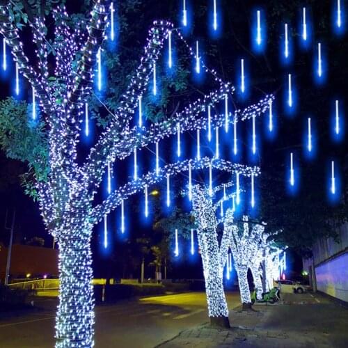 LED Fairy Light 30cm/50cm LED Meteor Shower Garland Outdoor Waterproof Fairy Lights For Garden Street Christmas Decoration