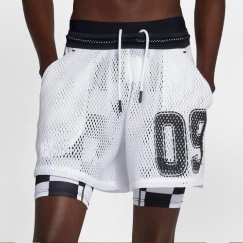 2021 Summer Anti-Empty Running Training Shorts Mens Double-Layer Fake Two-Piece Sports And Fitness Quick-Drying Pants