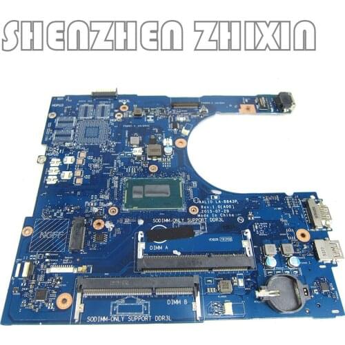 Yourui For For DELL Inspiron 15 5458 5558 5758 Laptop motherboard Core I5-4210U HDMI Mainboard CN-00HJC9 00HJC9 AAL10 LA-B843P